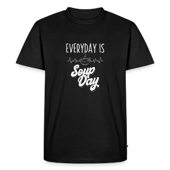 Everyday Is Soup Day Bowl Meal Food - Men's Premium Organic T-Shirt - black - Front - Nico (187cm)