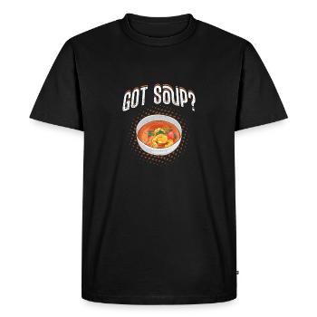Got Soup? Meal Food Bowl - Men's Premium Organic T-Shirt - black - Front - Nico (187cm)