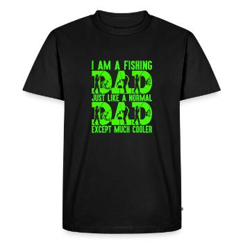 poisson, poisson, pêche, lac, mer, pêche, faune, exotique - T-shirt Premium bio Homme - noir - Devant - Nico (187cm)