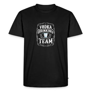 Vodka Drinking Team Boisson alcoolisée distillée - T-shirt Premium bio Homme - noir - Devant - Nico (187cm)
