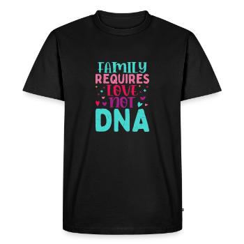 La famille a besoin d’amour, pas d’ADN Adoption Adopter un enfant - T-shirt Premium bio Homme - noir - Devant - Nico (187cm)