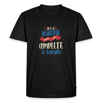 It's A Beautiful Day To Complete A Family Adoption - Men's Premium Organic T-Shirt - black - Front - Nico (187cm)
