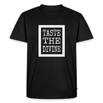 happy unique flavors present idea culinary bliss - Men's Premium Organic T-Shirt - black - Front - Nico (187cm)
