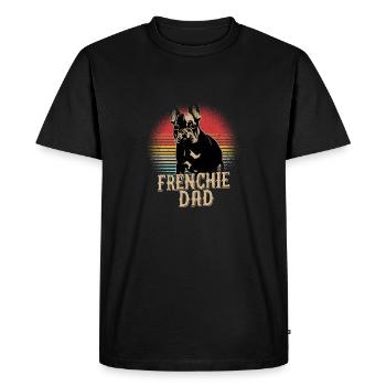 Frenchie Dad French Bulldog Owner - Men's Premium Organic T-Shirt - black - Front - Nico (187cm)