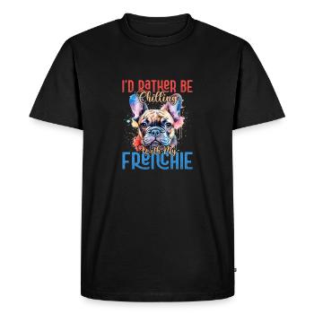 Je préfère avec mon Frenchie French Bull - T-shirt Premium bio Homme - noir - Devant - Nico (187cm)