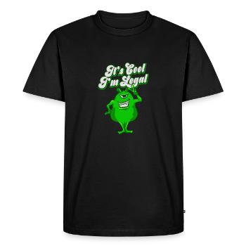 C’est cool je suis légal T-shirt drôle UFO Espace mignon - T-shirt Premium bio Homme - noir - Devant - Nico (187cm)