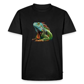 Iguane - T-shirt Premium bio Homme - noir - Devant - Nico (187cm)