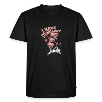 I Have Standards Puppy Mom Dog Owner Dog Dad - Men's Premium Organic T-Shirt - black - Front - Nico (187cm)