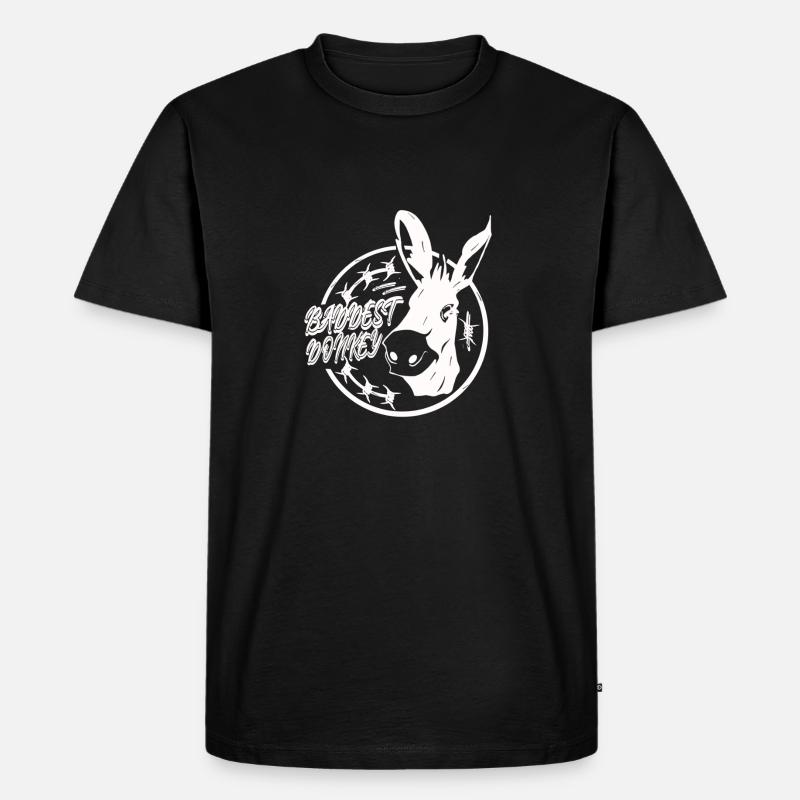 Der schlimmste Esel - Männer Premium Bio T-Shirt - Schwarz