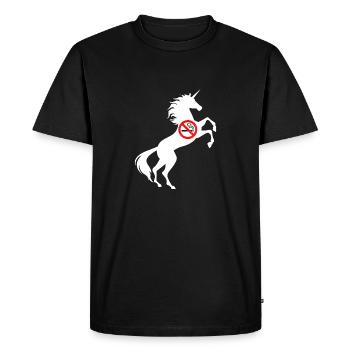 T-shirt Licorne avec symbole non fumeur Ne fumez pas Pun - T-shirt Premium bio Homme - noir - Devant - Nico (187cm)