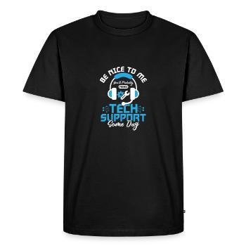 Before You Bother Me Tech Support Computer - Men's Premium Organic T-Shirt - black - Front - Nico (187cm)