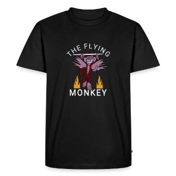 Singe volant - T-shirt Premium bio Homme - noir - Devant - Nico (187cm)