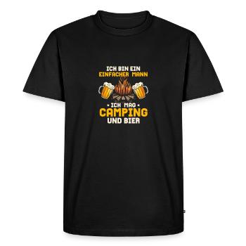 I'm a simple man I like camping holidays - Men's Premium Organic T-Shirt - black - Front - Nico (187cm)