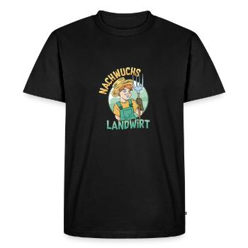 Jeune agriculteur agriculteur - T-shirt Premium bio Homme - noir - Devant - Nico (187cm)