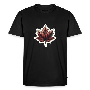 autumn, foliage, leaf, season, october, weather - Men's Premium Organic T-Shirt - black - Front - Nico (187cm)