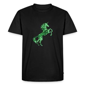 Licorne Camouflage Symbole T-Shirt Licorne Magique - T-shirt Premium bio Homme - noir - Devant - Nico (187cm)