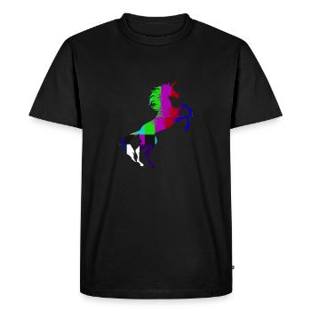 Licorne Pas de Barre De Signal Symbole TShirt RGB Couleur Jeu de mots - T-shirt Premium bio Homme - noir - Devant - Nico (187cm)