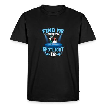 Find Me Where The Spotlight Is Musical Theater - Men's Premium Organic T-Shirt - black - Front - Nico (187cm)