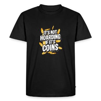 Collectionneur de pièces de monnaie : accumuler de l’histoire, pas accumuler de l’argent - T-shirt Premium bio Homme - noir - Devant - Nico (187cm)