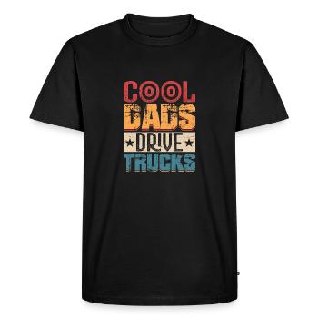 Cool Dads Drive Trucks Camionnage Camionneur - T-shirt Premium bio Homme - noir - Devant - Nico (187cm)