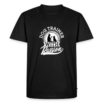 Dog Trainer With Passion Training Job Saying - Men's Premium Organic T-Shirt - black - Front - Nico (187cm)