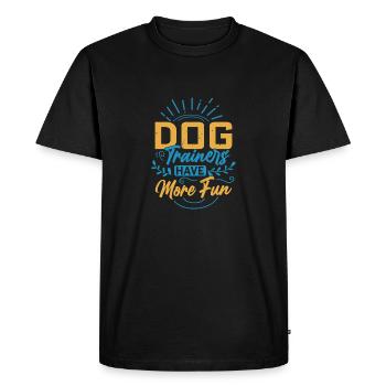 Les dresseurs de chiens ont plus de plaisir à dire le travail de formation - T-shirt Premium bio Homme - noir - Devant - Nico (187cm)