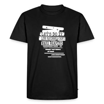 1960s anti war pride happy funny quote - Men's Premium Organic T-Shirt - black - Front - Nico (187cm)