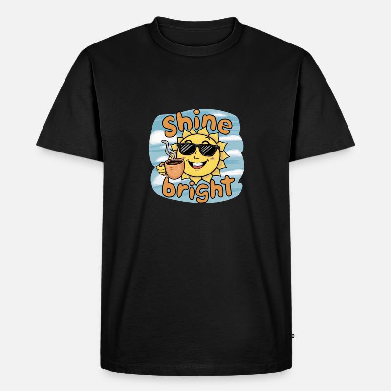 HELL LEUCHTEN - Männer Premium Bio T-Shirt - Schwarz