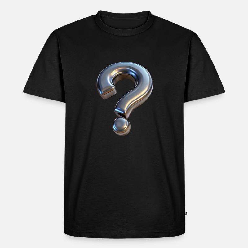 FRAGE - Männer Premium Bio T-Shirt - Schwarz