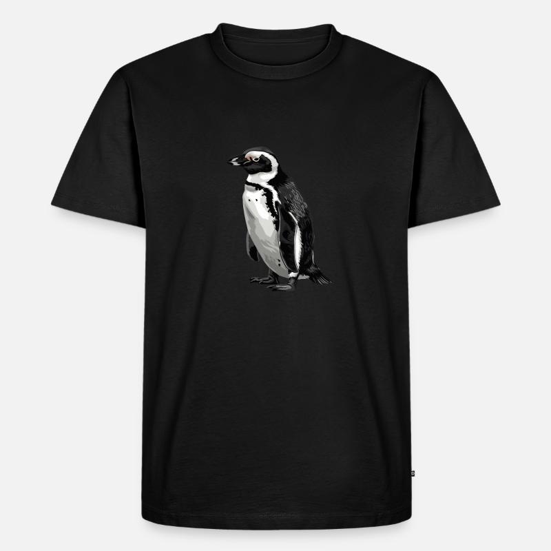 Pinguin - Männer Premium Bio T-Shirt - Schwarz