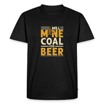 Un mineur de charbon a volé mon cœur Femme minière Fille - T-shirt Premium bio Homme - noir - Devant - Nico (187cm)