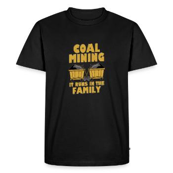 L’extraction du charbon dans la famille Pickaxe Miner - T-shirt Premium bio Homme - noir - Devant - Nico (187cm)