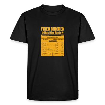 Poulet frit nutrition Restauration rapide Friture - T-shirt Premium bio Homme - noir - Devant - Nico (187cm)