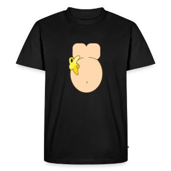 Drôle de singe corps estomac avec banane costume singe - T-shirt Premium bio Homme - noir - Devant - Nico (187cm)