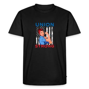 Syndical Strong Skilled Worker Fête du travail - T-shirt Premium bio Homme - noir - Devant - Nico (187cm)