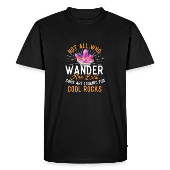 Some Are Looking for Cool Rocks - Geode Hunter - Men's Premium Organic T-Shirt - black - Front - Nico (187cm)
