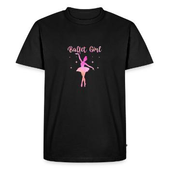Ballet Girl Ballerina Dancing - Men's Premium Organic T-Shirt - black - Front - Nico (187cm)