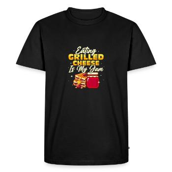 Eating Grilled Cheese Is My Jam Food Sandwich - Men's Premium Organic T-Shirt - black - Front - Nico (187cm)