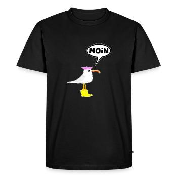 Moin Seagull Bottes Speech Bubble Femmes Bottes en caoutchouc - T-shirt Premium bio Homme - noir - Devant - Nico (187cm)