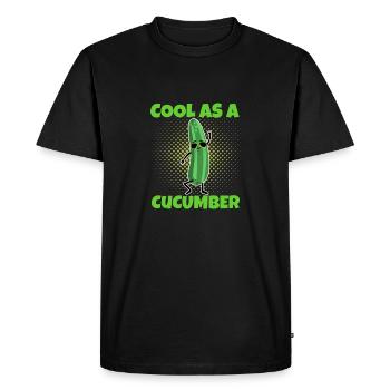 Cool comme un concombre drôle de dicton - T-shirt Premium bio Homme - noir - Devant - Nico (187cm)