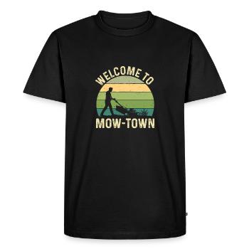 Welcome to Mow-town - Landscaping Gardening Lawn - Men's Premium Organic T-Shirt - black - Front - Nico (187cm)
