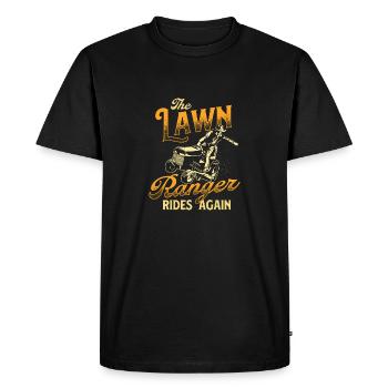The Lawn Ranger Rides Again - Gardener Lawn Mower - Men's Premium Organic T-Shirt - black - Front - Nico (187cm)