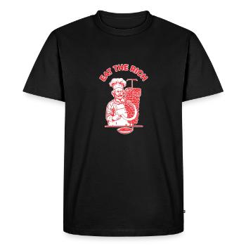 « Eat The Rich » Kebab x Karl Marx Communisme Liens - T-shirt Premium bio Homme - noir - Devant - Nico (187cm)