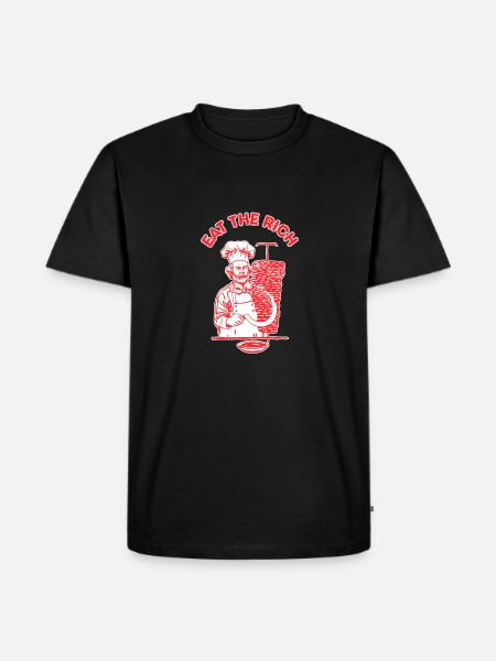 "Eat The Rich" Kebab X Karl Marx Communism Links - Men's Premium Organic T-Shirt - black