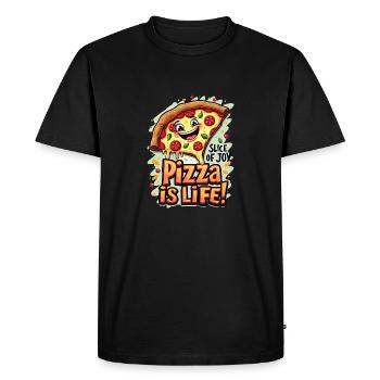 LA PIZZA, C’EST LA VIE - T-shirt Premium bio Homme - noir - Devant - Nico (187cm)
