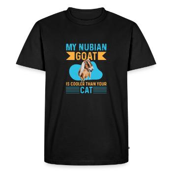 Nubian Goat: The Ultimate Pet Upgrade - Men's Premium Organic T-Shirt - black - Front - Nico (187cm)