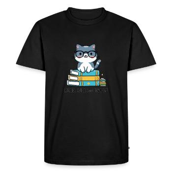 LIRE SE DÉTENDRE ET PROFITER - T-shirt Premium bio Homme - noir - Devant - Nico (187cm)