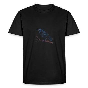 Crow - Men's Premium Organic T-Shirt - black - Front - Nico (187cm)