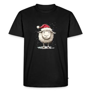 Mouton de Noël - T-shirt Premium bio Homme - noir - Devant - Nico (187cm)