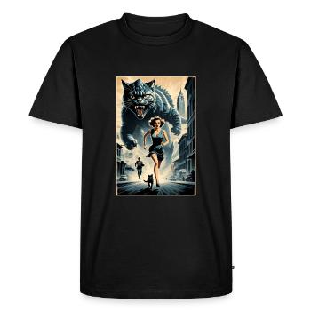 Affiche du film : Le Retour du colosse-chat (1951) - T-shirt Premium bio Homme - noir - Devant - Nico (187cm)